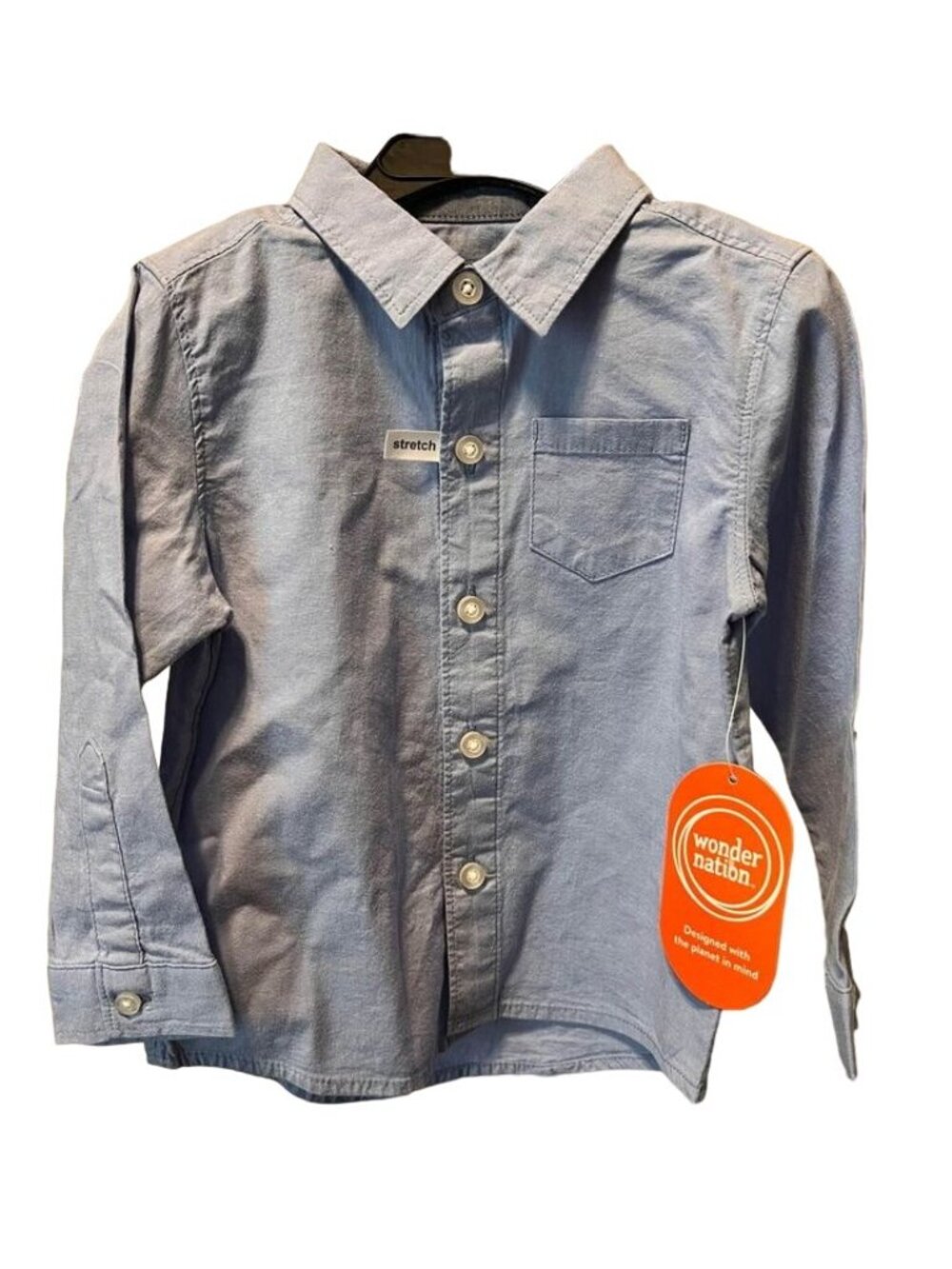 Wonder Nation boys long sleeve button down dress shirt. Light Blue. 18 months. N